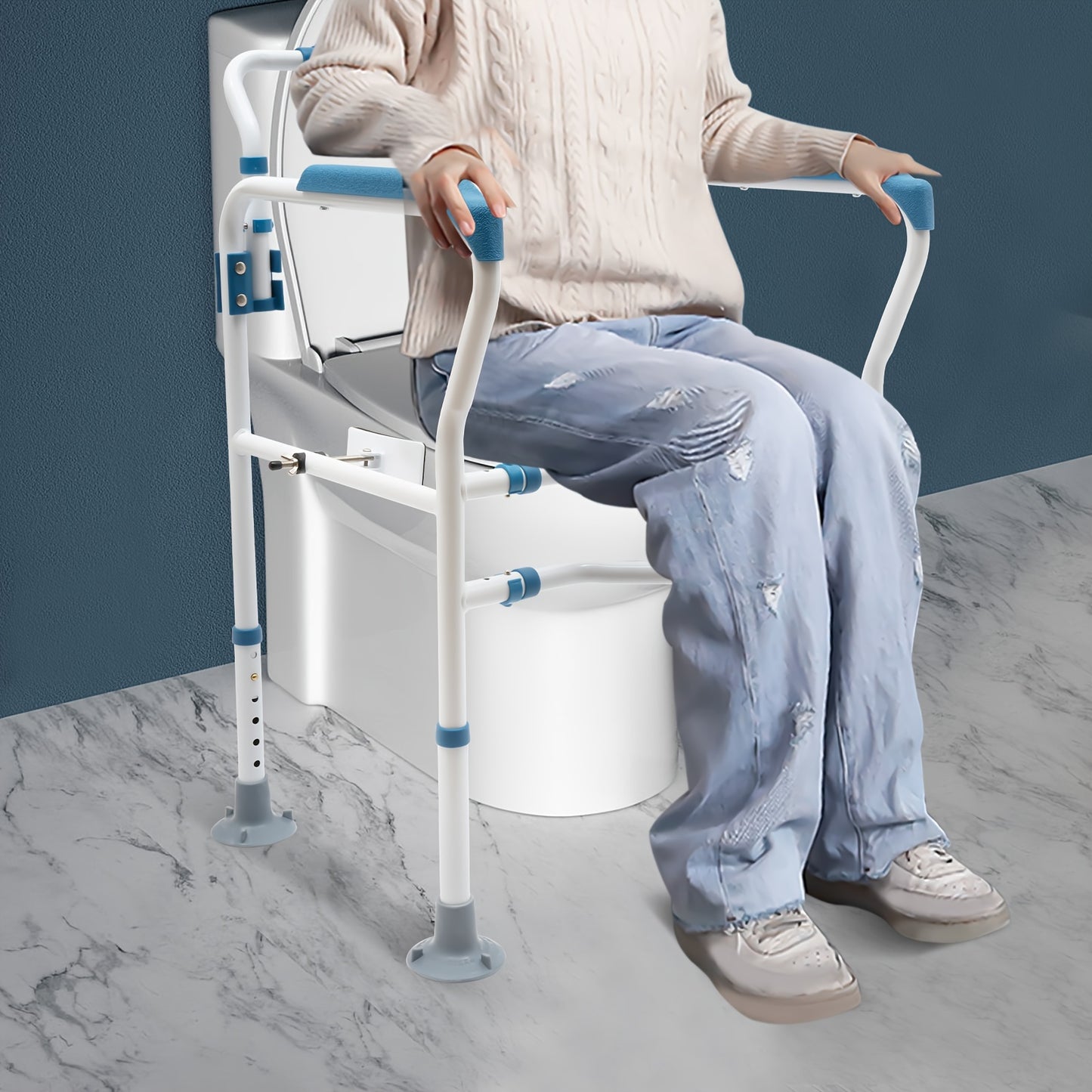 Adjustable Toilet Surround Frame | NDIS Safety Rail & Support Aid