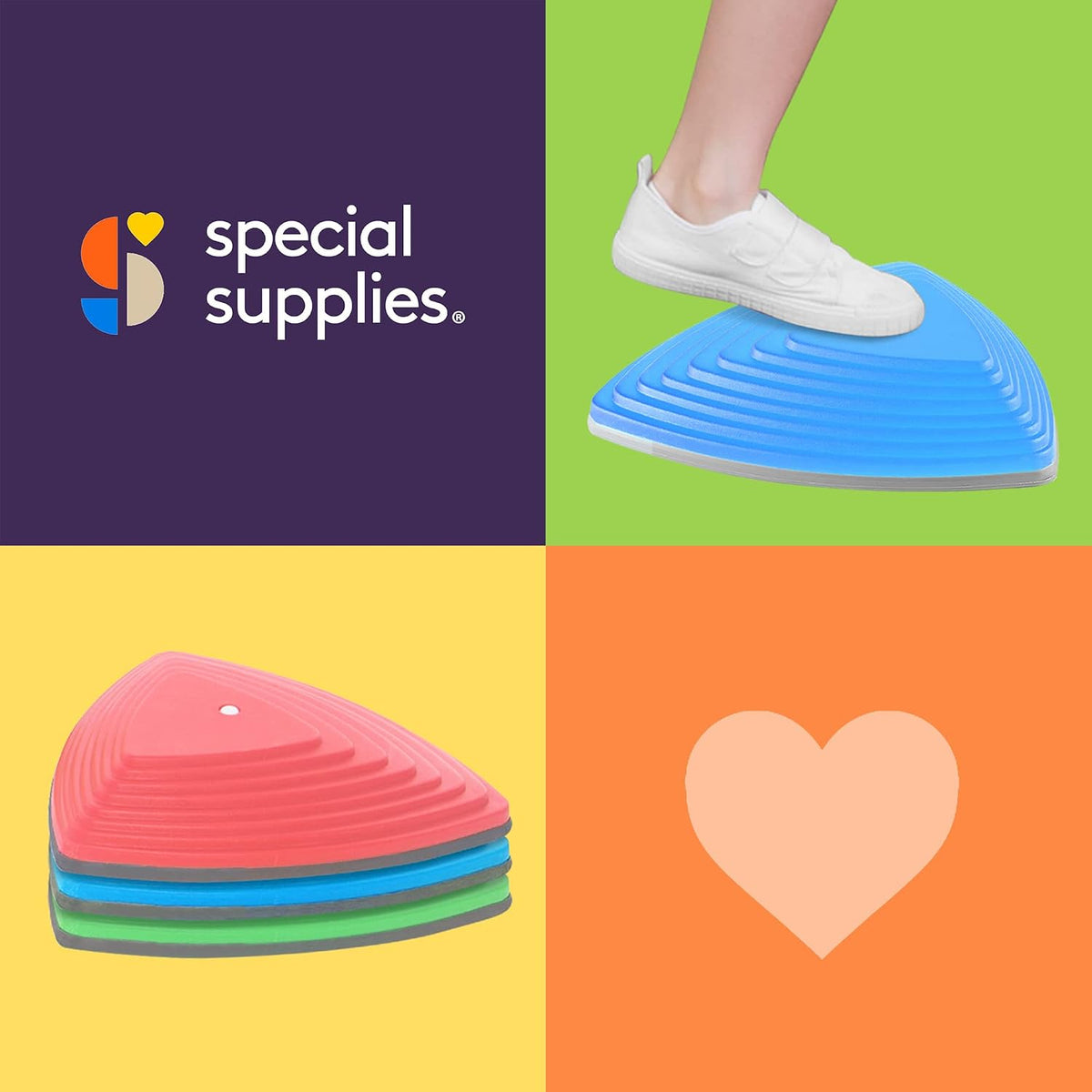 Gross Motor Balance Stepping Stones 15-Pack | NDIS Sensory Aid