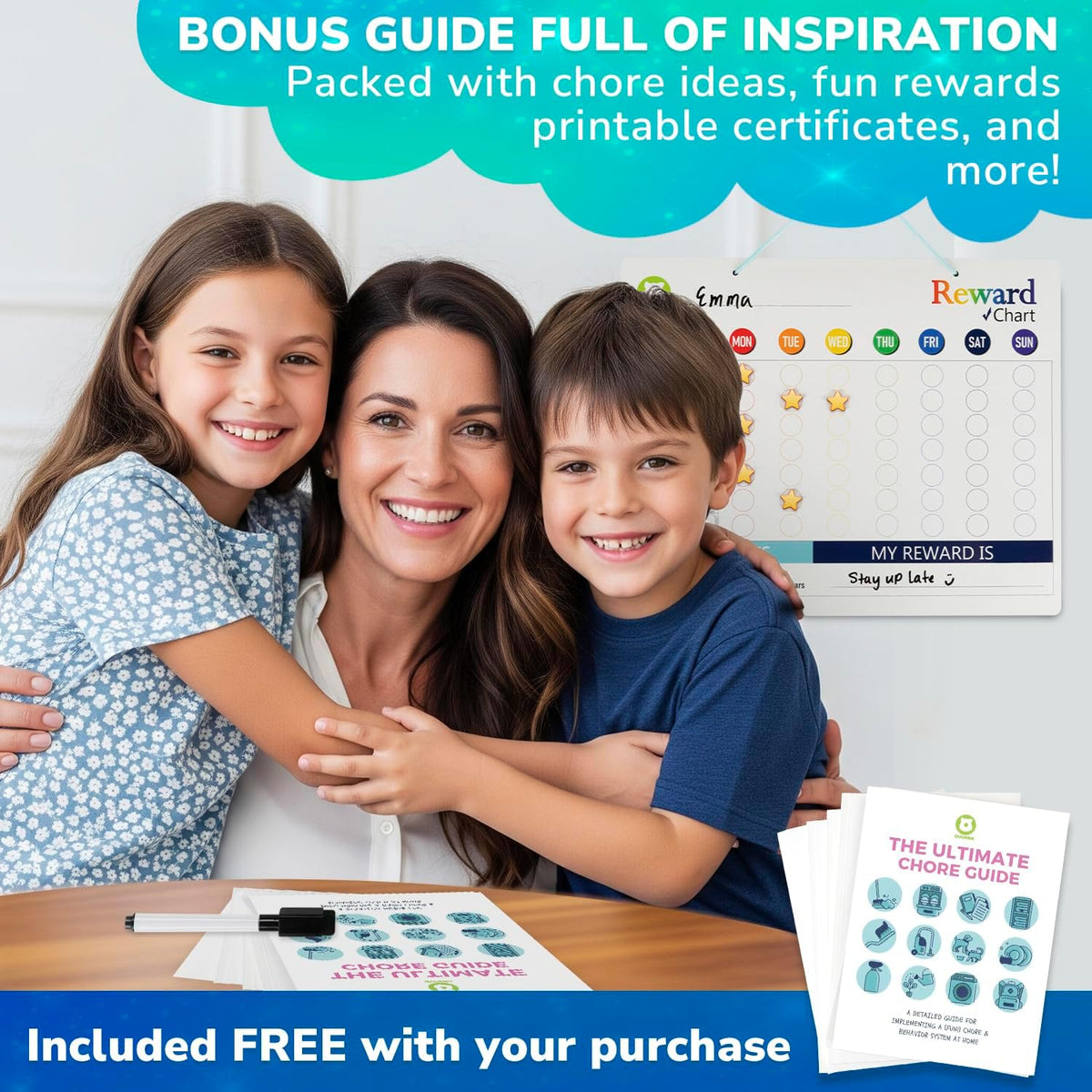 Magnetic Visual Routine & Chore Reward Chart (186 Magnets) | NDIS Daily Living Aid