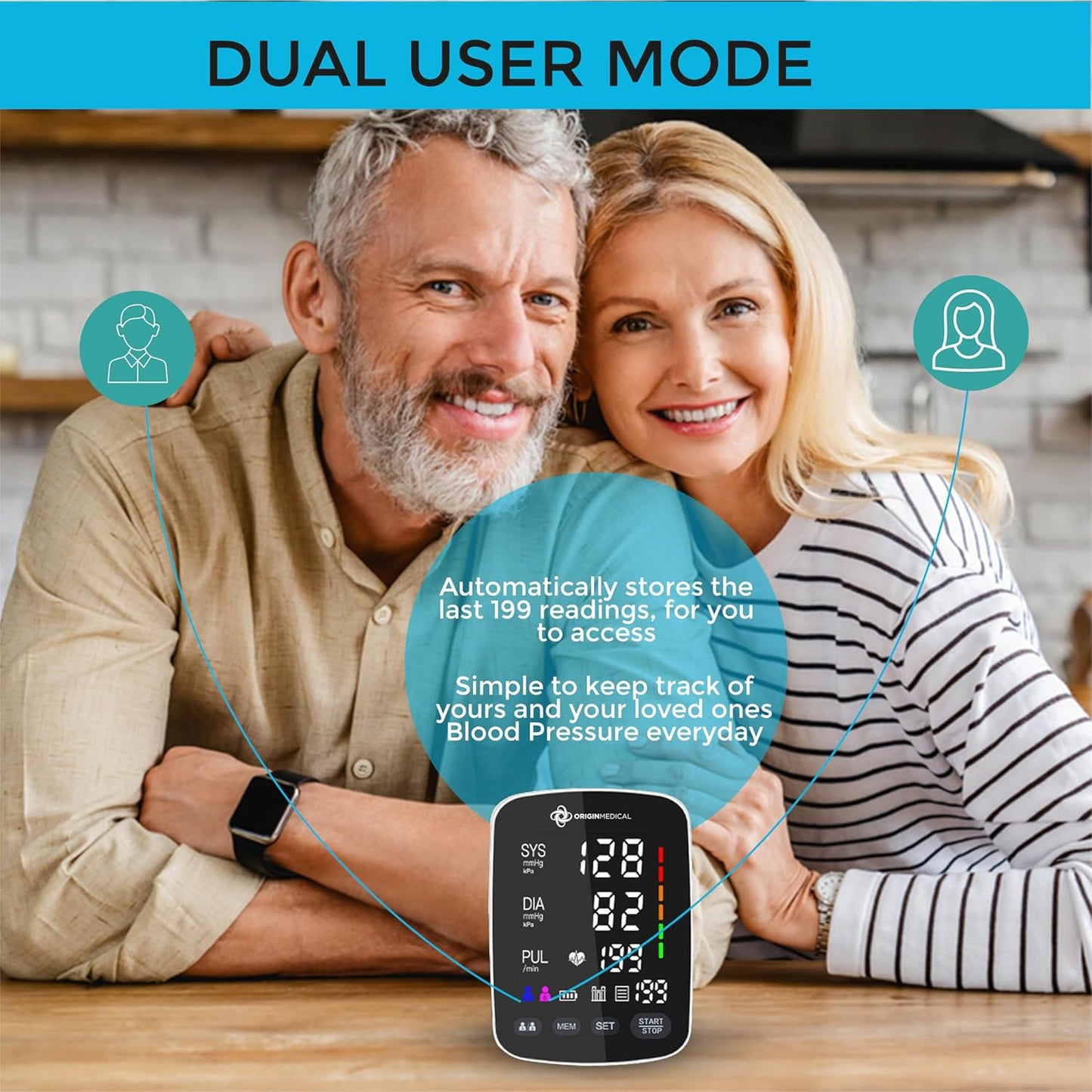 Origin Colour Screen BP Monitor | NDIS Heart Health Aid