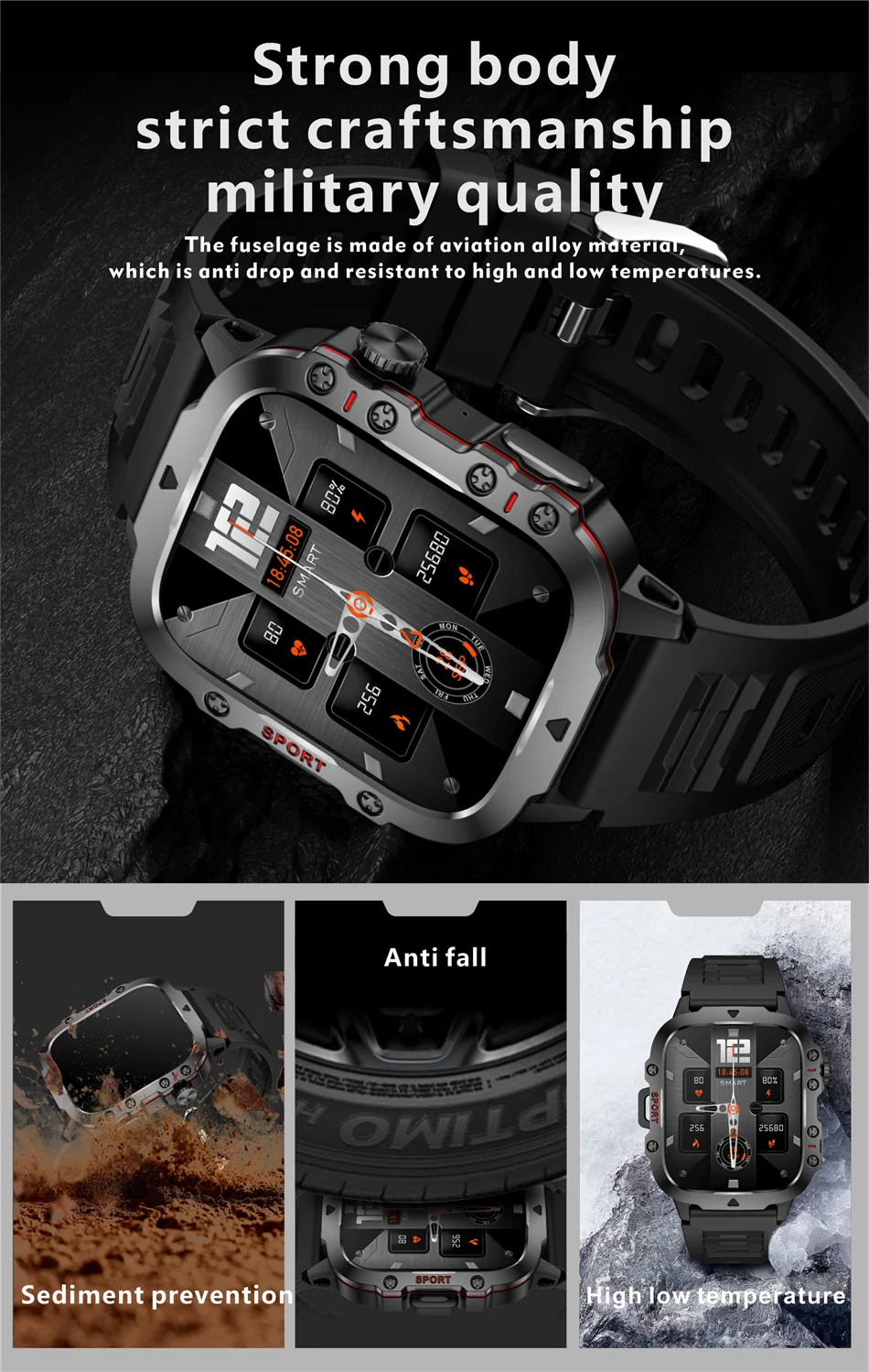 Rugged Health Fitness Smartwatch – Advanced Fitness and Lifestyle Companion