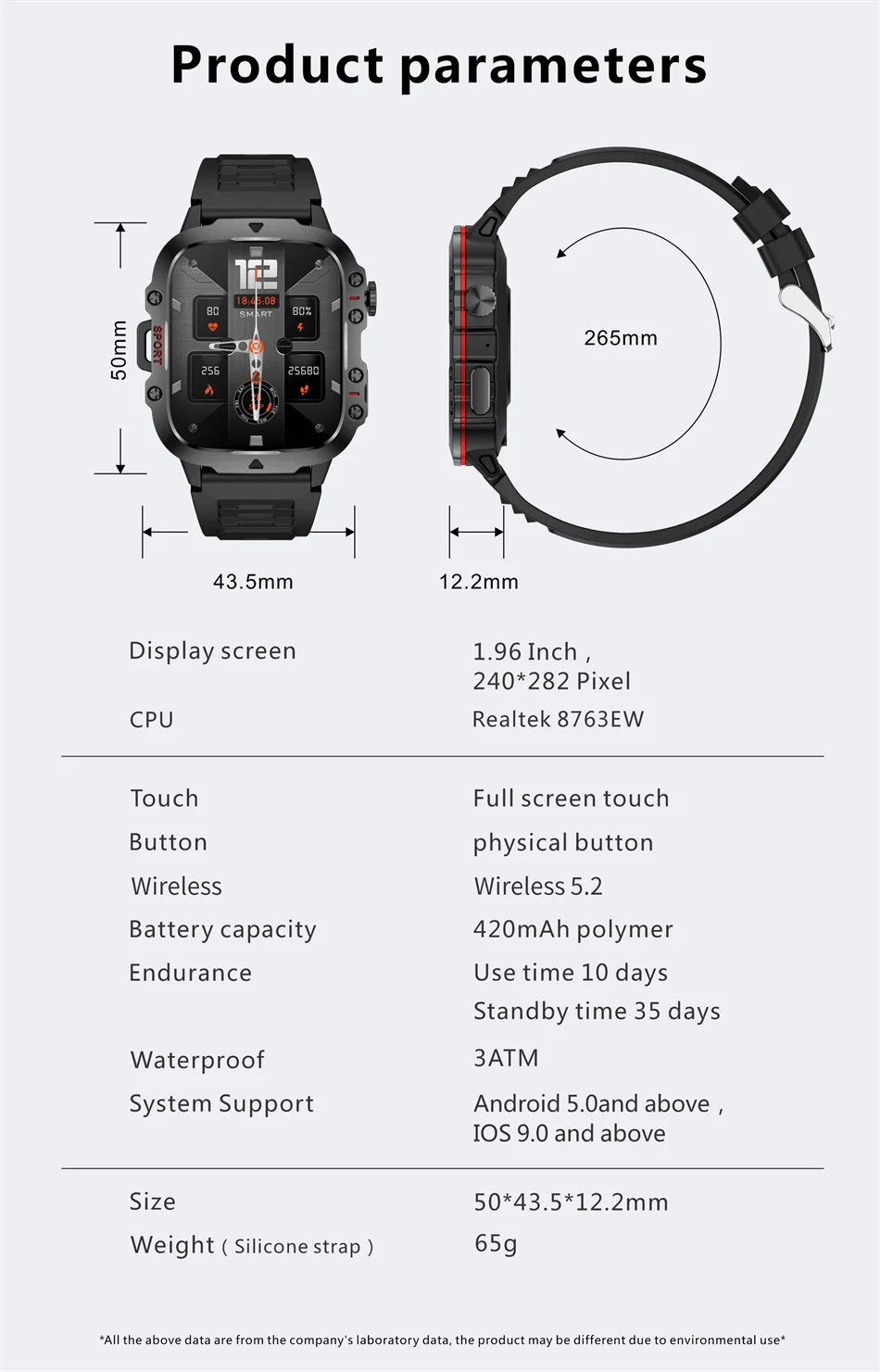Rugged Health Fitness Smartwatch – Advanced Fitness and Lifestyle Companion