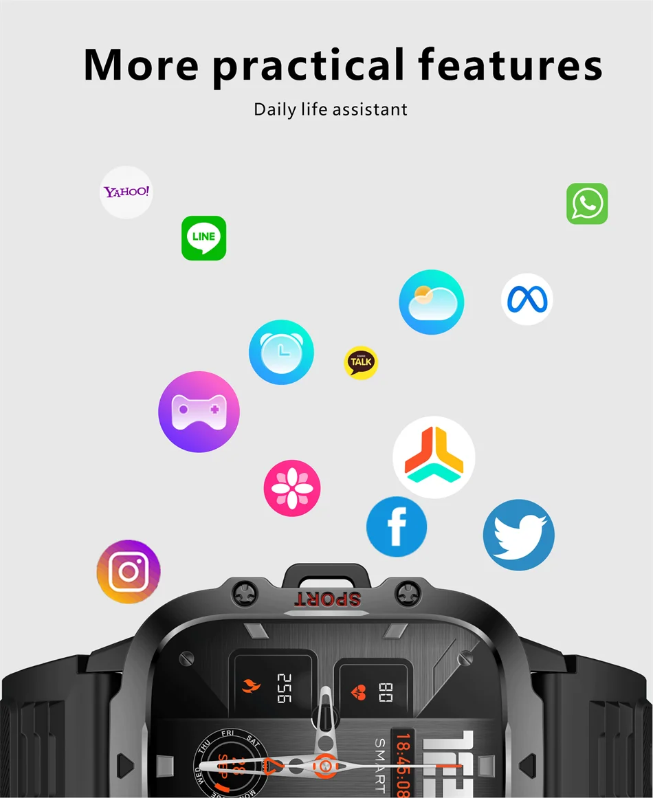 Rugged Health Fitness Smartwatch – Advanced Fitness and Lifestyle Companion