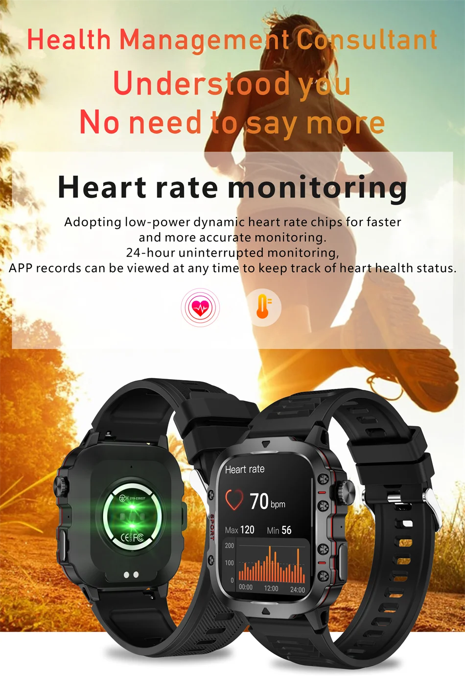 Rugged Health Fitness Smartwatch – Advanced Fitness and Lifestyle Companion