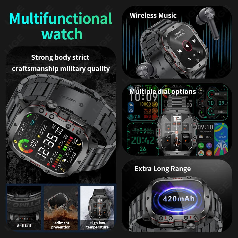 Rugged Health Fitness Smartwatch – Advanced Fitness and Lifestyle Companion