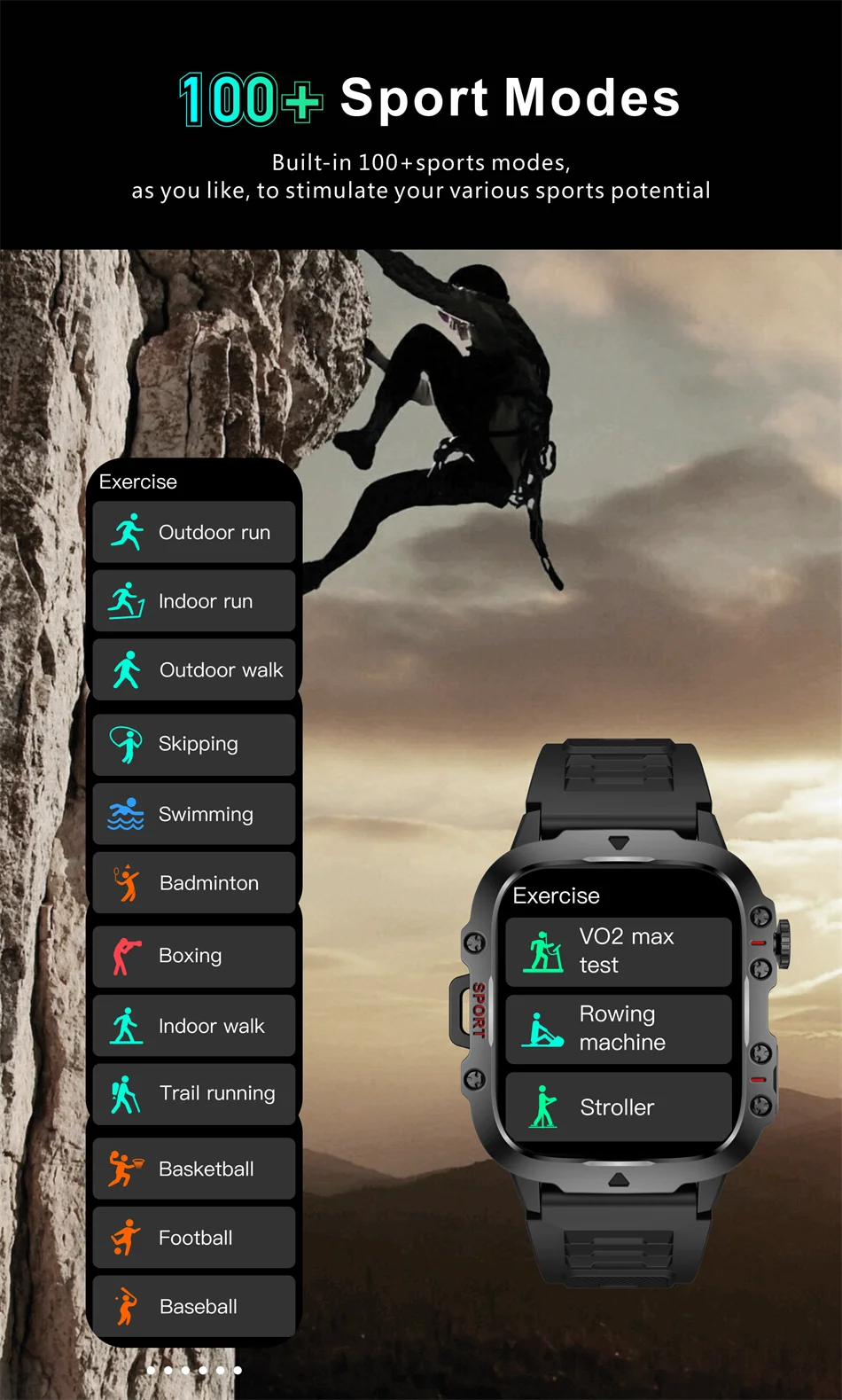 Rugged Health Fitness Smartwatch – Advanced Fitness and Lifestyle Companion