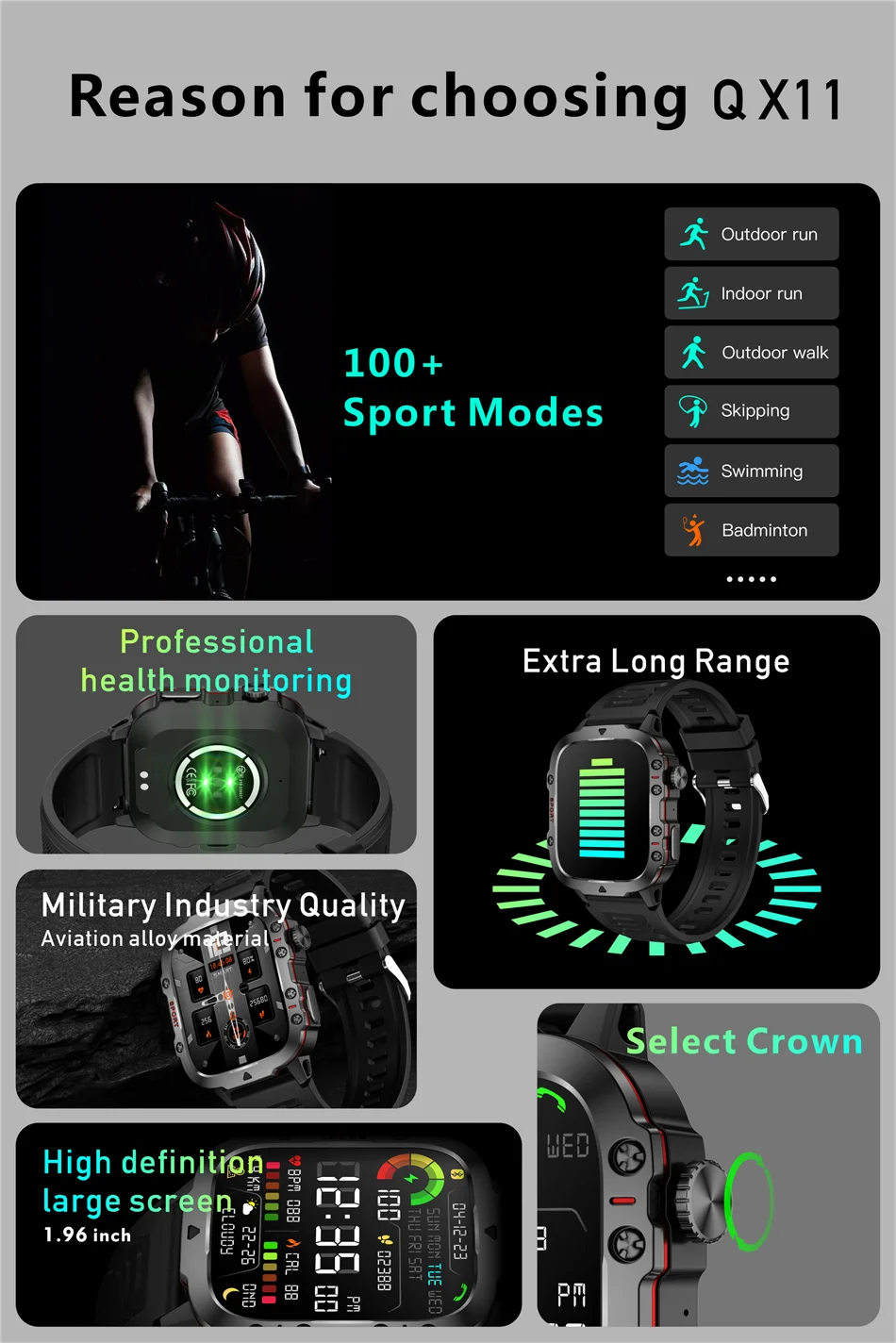 Rugged Health Fitness Smartwatch – Advanced Fitness and Lifestyle Companion
