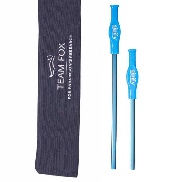 Sipify Flow-Limiting Safe Drinking Straws: Adaptive Aids for Elderly & Dysphagia, Reusable Stainless Steel with Soft Silicone Tip, Dishwasher Safe, 2 Pack