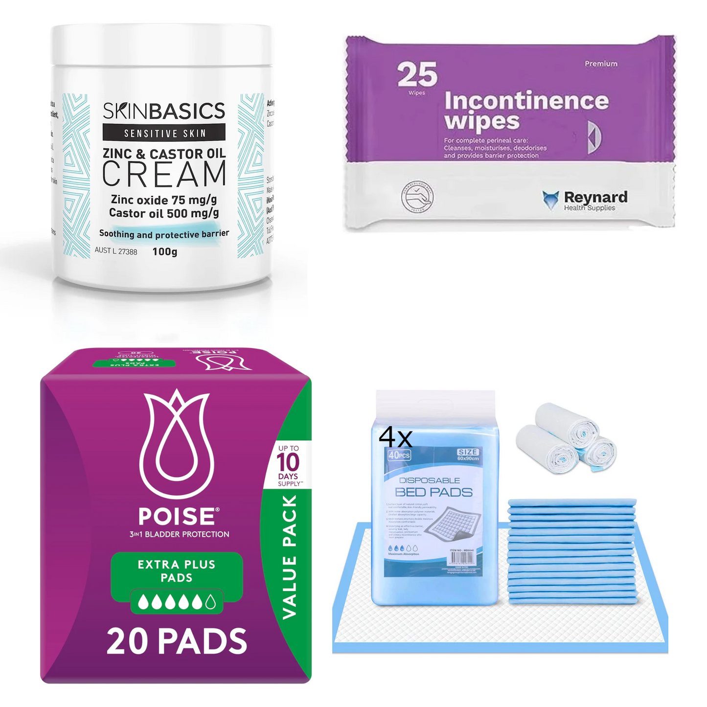 Complete Continence Care Starter Kit | Daily Living & Skin Support