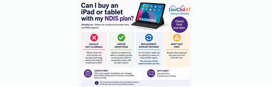 Can I buy an iPad or tablet with my NDIS plan?
