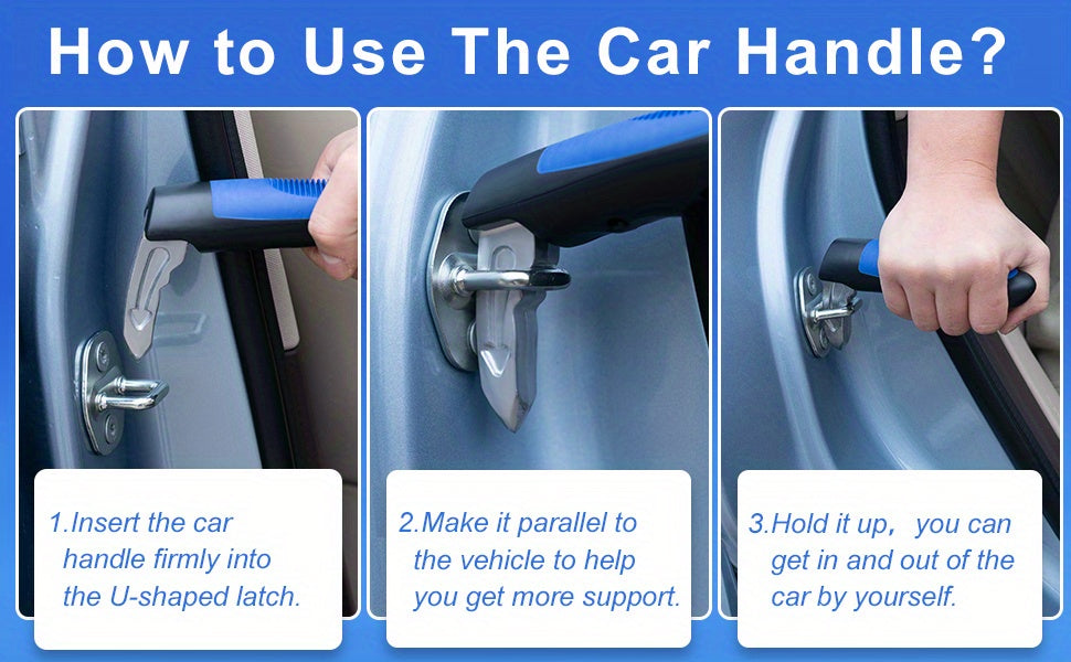 Portable Elderly Car Door Handle Grip - Multi-Functional Tool for Drivers with Disabilities