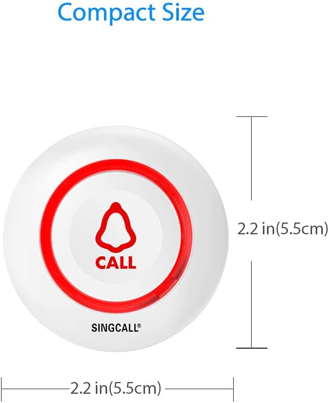 SINGCALL Wireless SOS 2 Buttons | NDIS Emergency Alert Aid