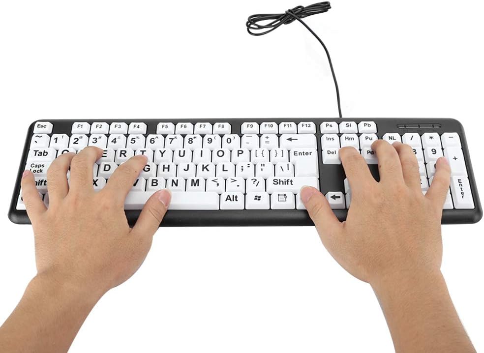 Typing Mastercard Large Print High Contrast Keyboard | NDIS Low Vision Typing Aid