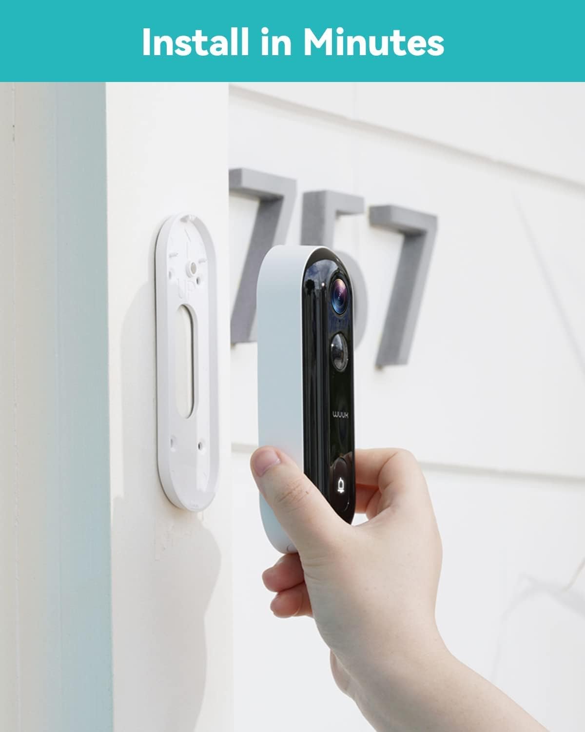 WUUK Y0210 2K Add-On Video Doorbell, Requires Base | NDIS Home Access Aid