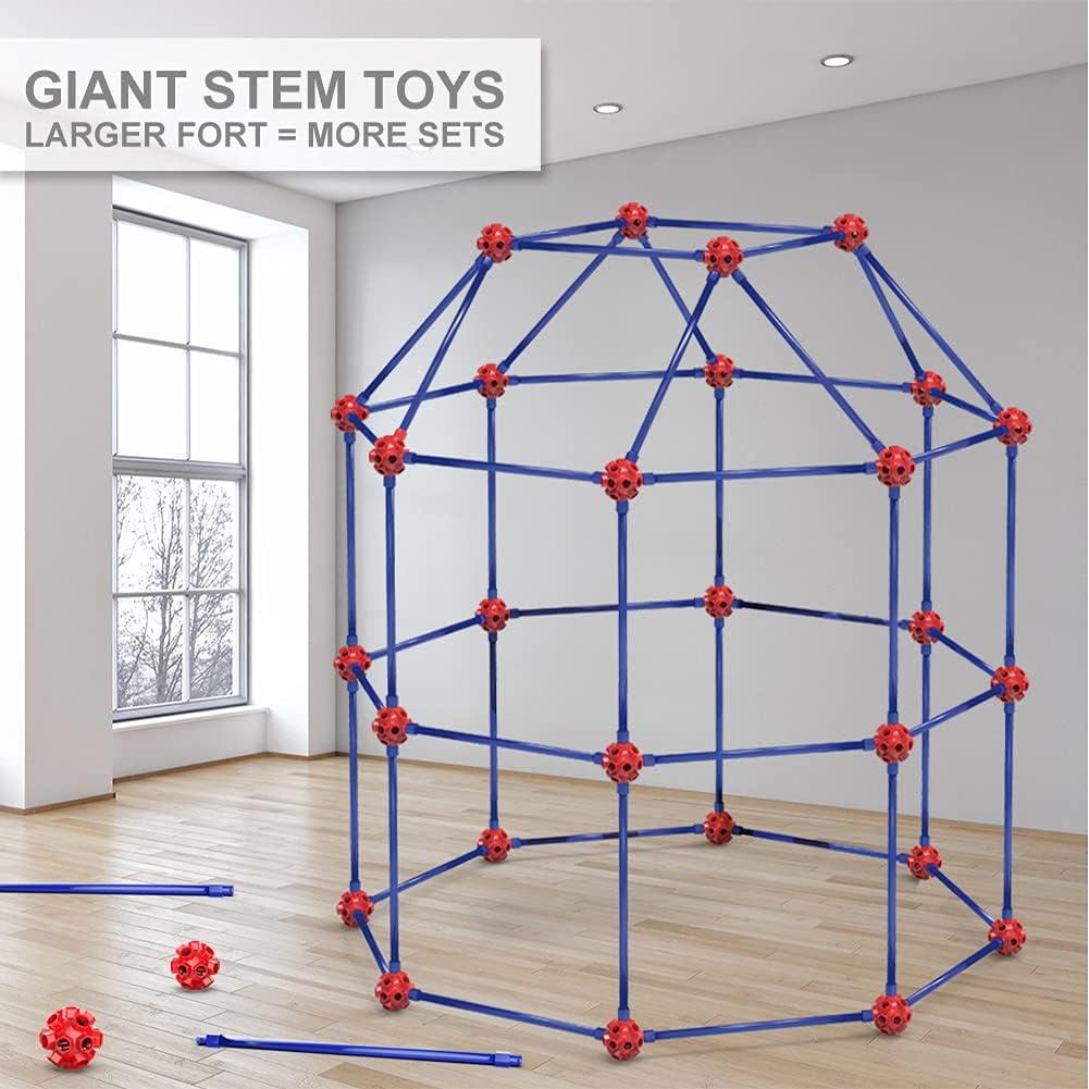 OleFun 140pc Sensory Fort Building Kit | NDIS Den Aid
