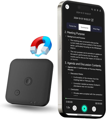 Digital voice recorder for capturing verbal instructions