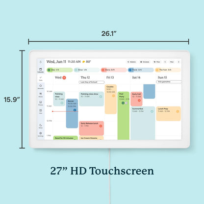 Skylight Calendar Max 27" | NDIS Visual Routine & Chore Hub