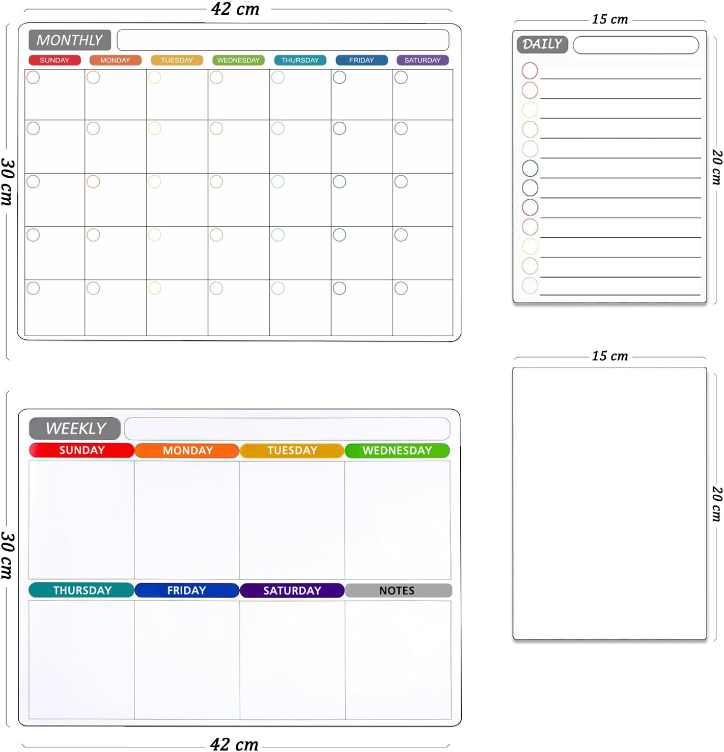 Magnetic Dry Erase Calendar & Planner Set | NDIS Visual Schedule