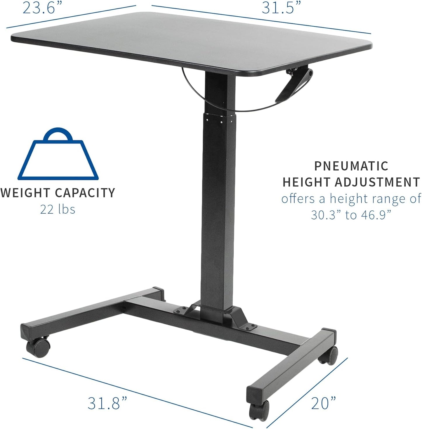 VIVO Mobile Sit-to-Stand Desk | NDIS Ergonomic Workstation