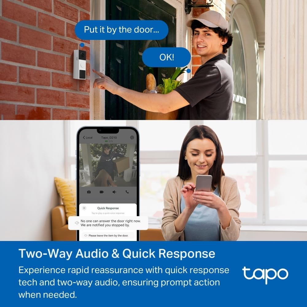 Tapo Smart Video Doorbell | NDIS Home Safety & Access Aid