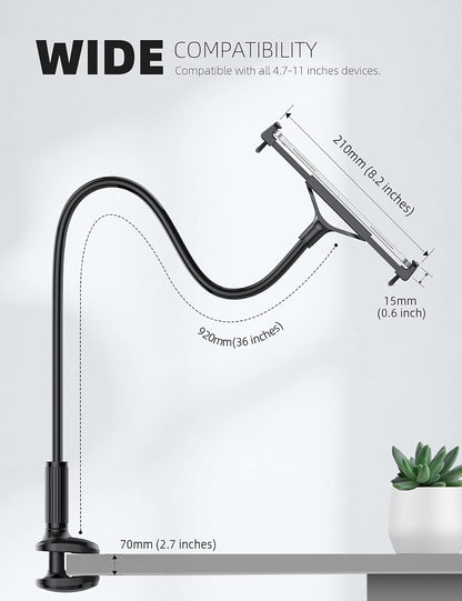 Flexible Gooseneck Tablet Stand Mount | NDIS Hands-Free Assist Aid