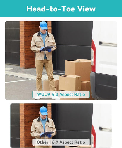 WUUK Y0210 2K Add-On Video Doorbell, Requires Base | NDIS Home Access Aid