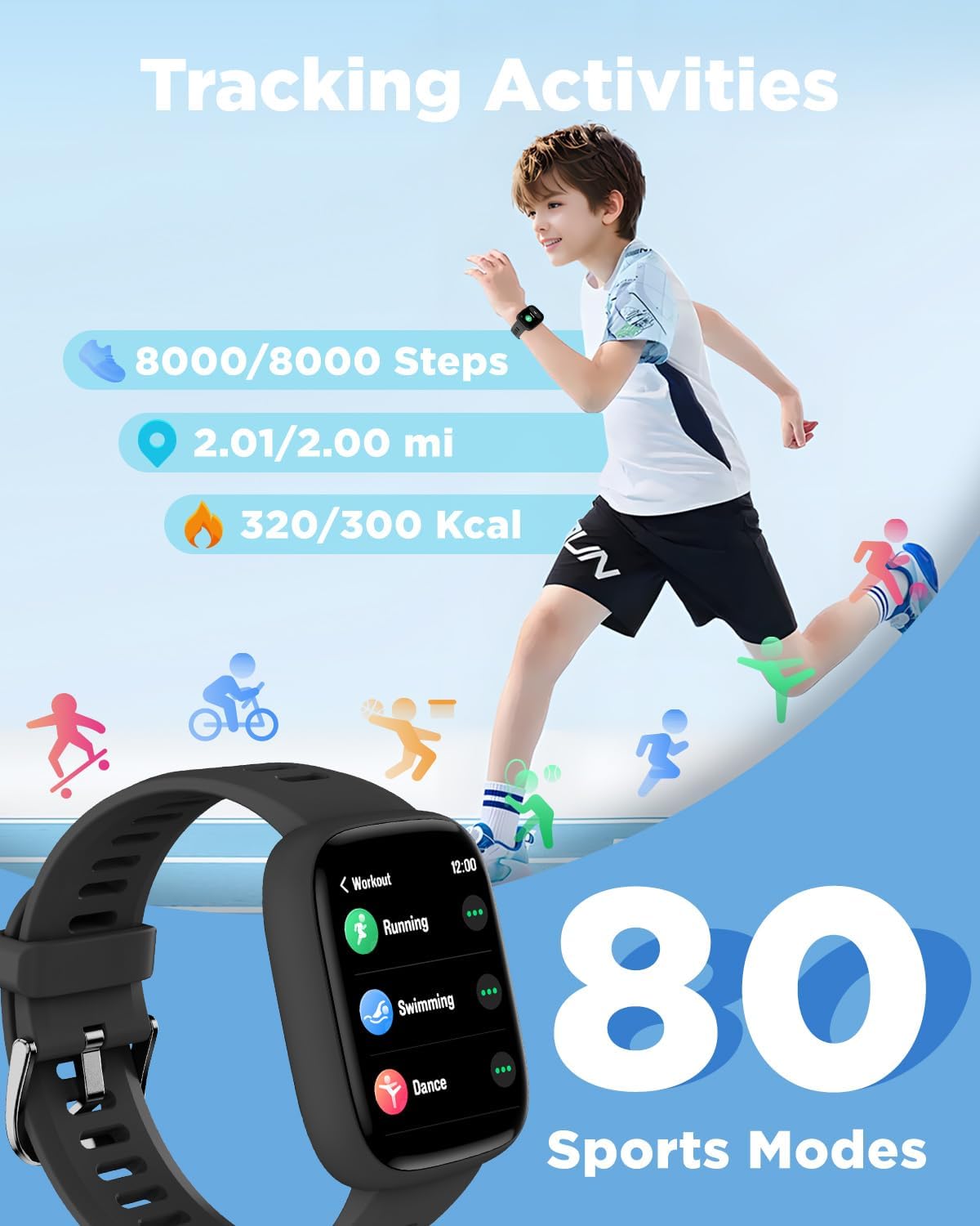Kids 1.8" Touchscreen Smartwatch | NDIS Routine & Prompting Aid
