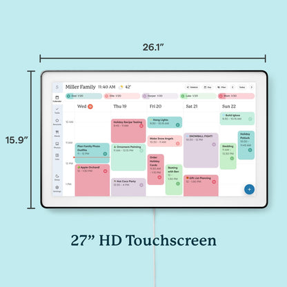 Skylight Calendar Max 27" | NDIS Visual Routine & Chore Hub