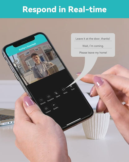 WUUK Y0210 2K Add-On Video Doorbell, Requires Base | NDIS Home Access Aid