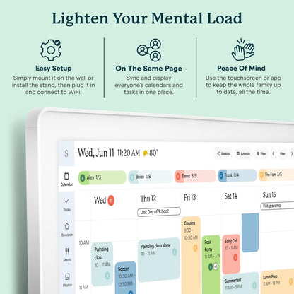 Skylight Calendar Max 27" | NDIS Visual Routine & Chore Hub