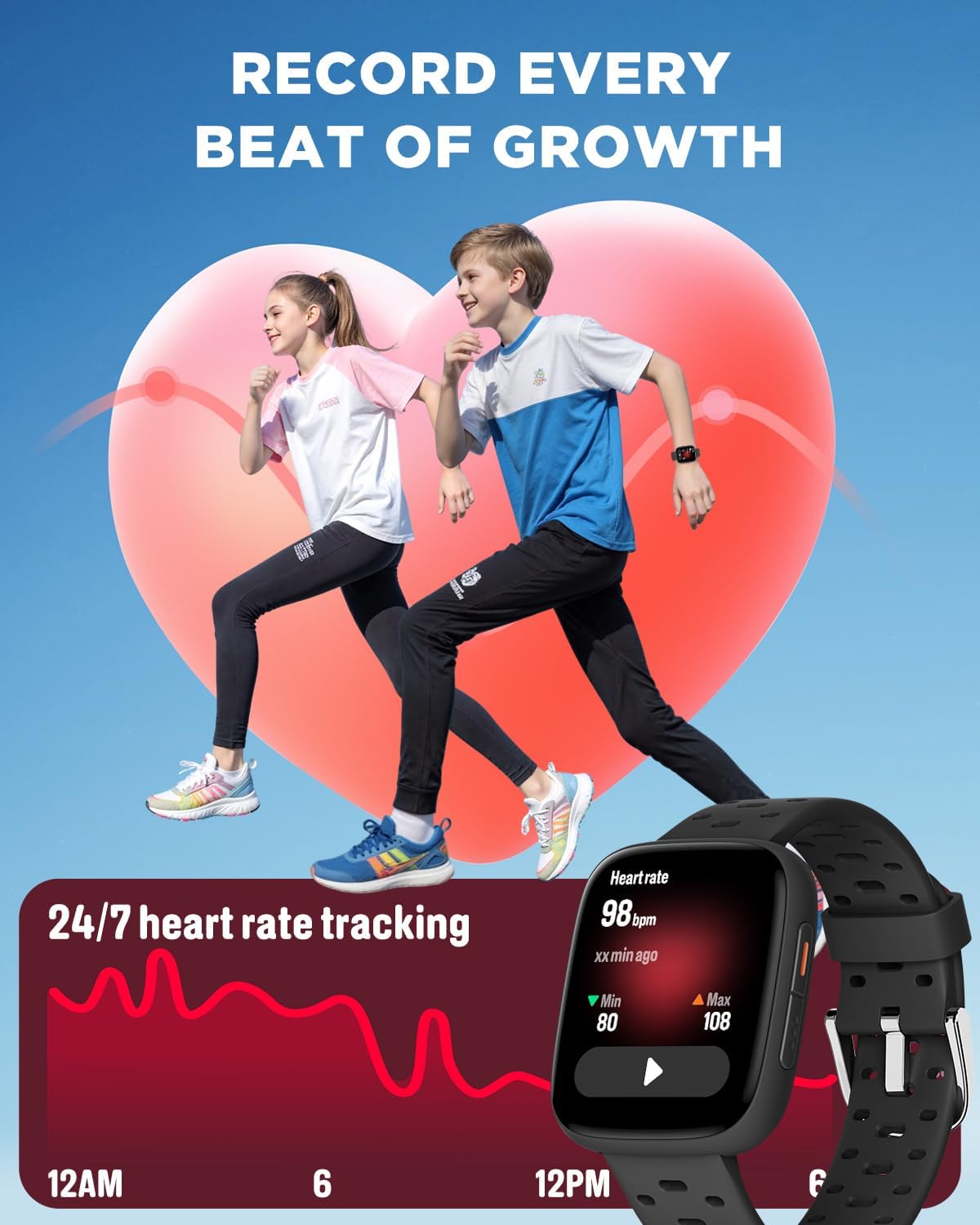 Kids 1.8" AMOLED Smartwatch | NDIS Routine & Prompting Aid