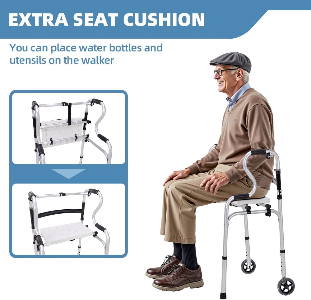 Foldable Walker with Tray | NDIS Mobility & Transfer Aid