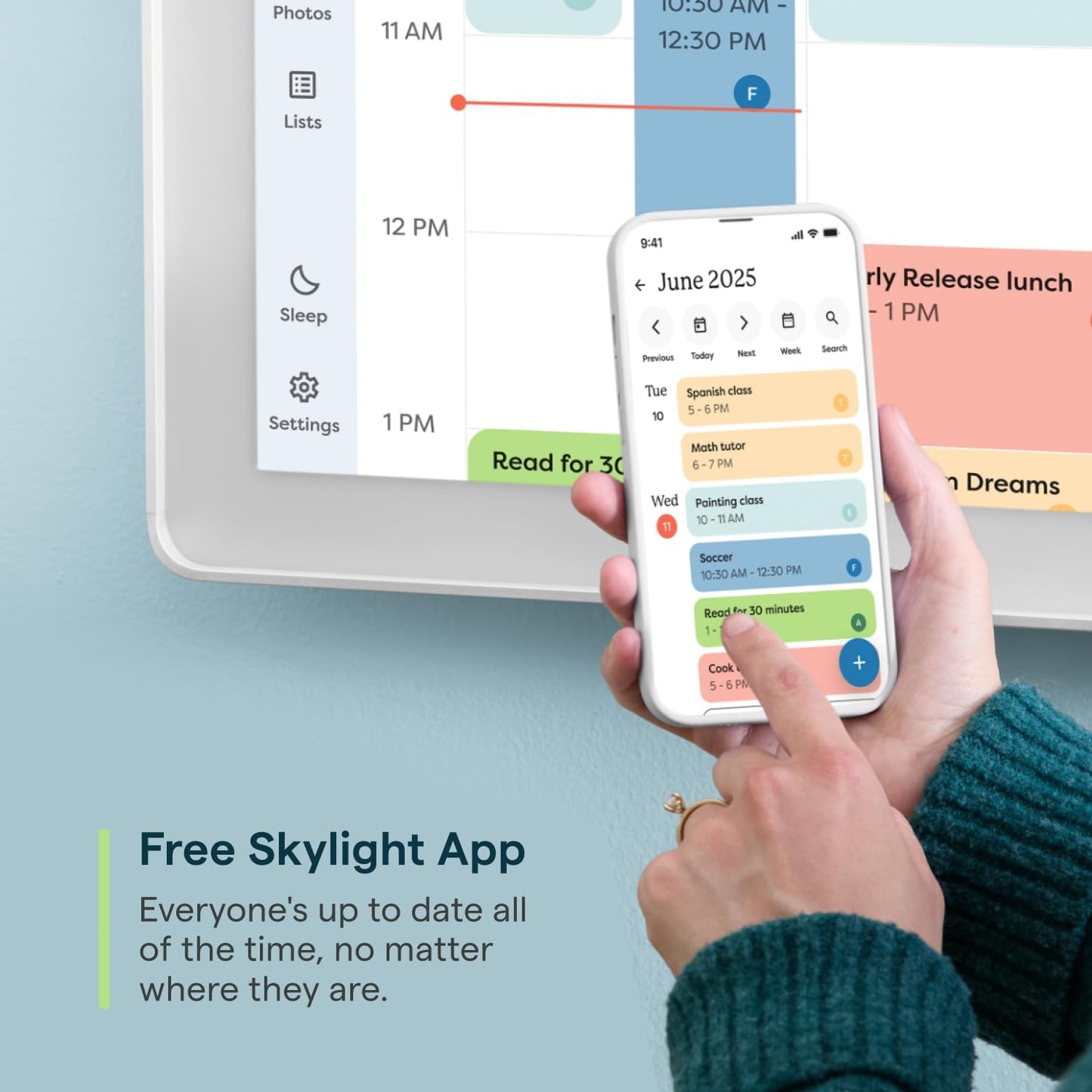 Skylight Calendar Max 27" | NDIS Visual Routine & Chore Hub