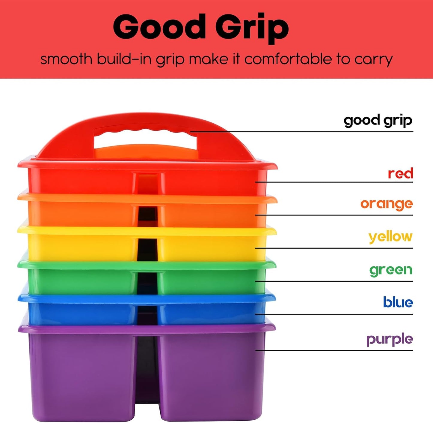 Visual Task & Therapy Storage Caddy 6-Pack | NDIS Organiser
