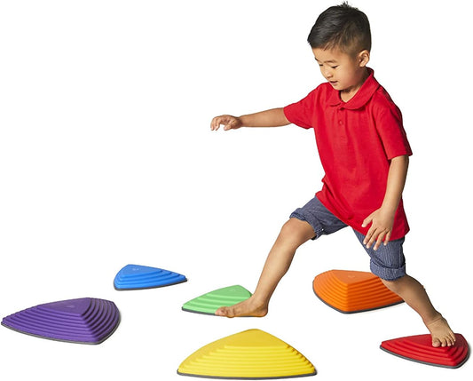 River Stones Balance Stepping Stones (6-Pack) | NDIS Sensory Aid