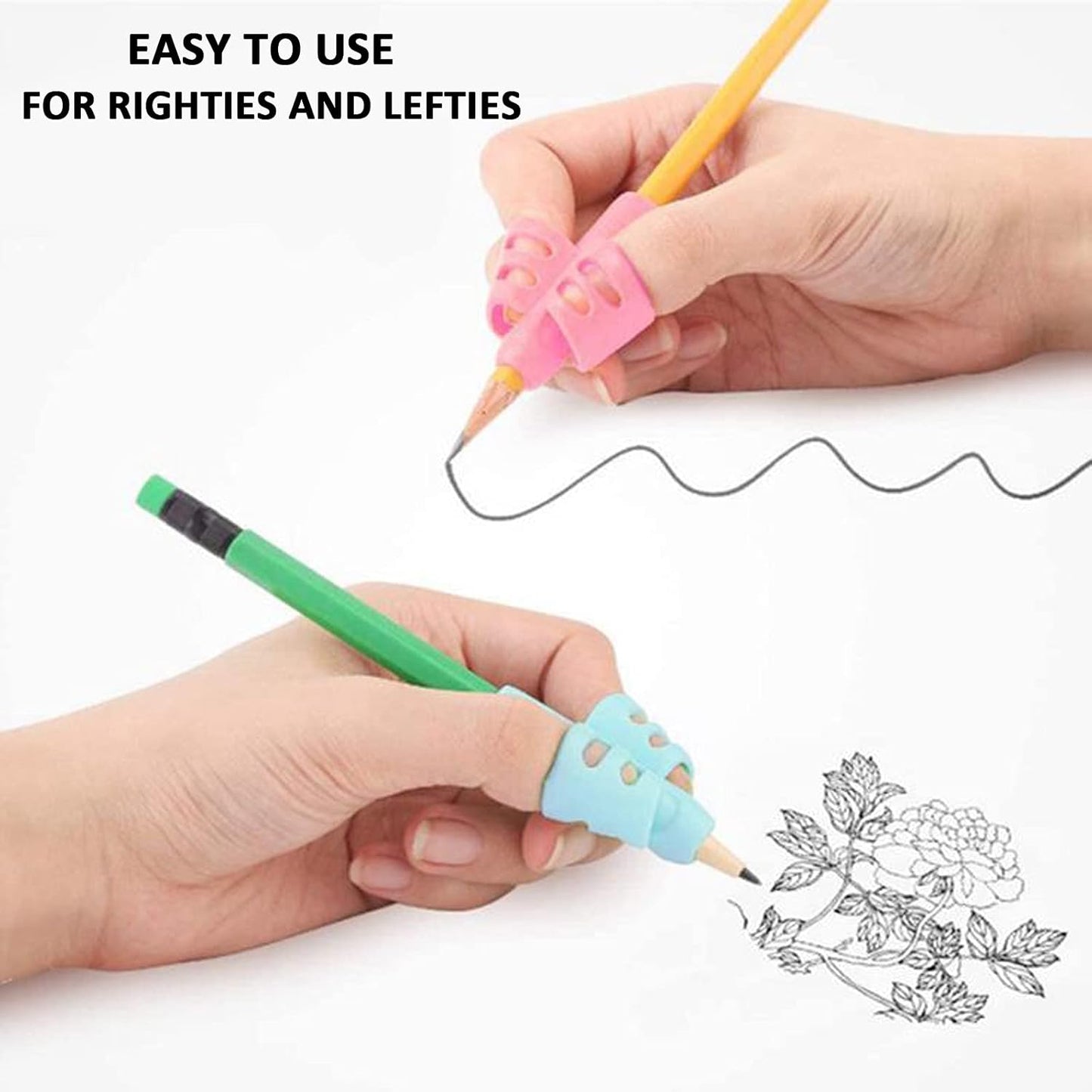Ergonomic Silicone Pencil Grips (4-Pack) | NDIS Fine Motor Aid