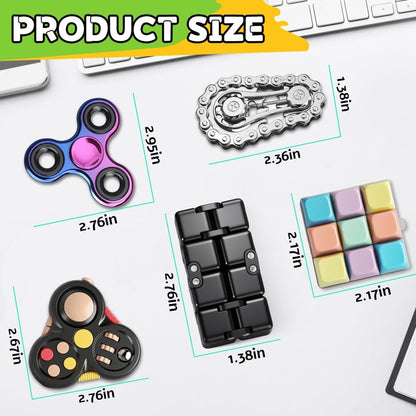 Adult Sensory Fidget Toys Set (5-Pack) | NDIS Focus & Calm Aid