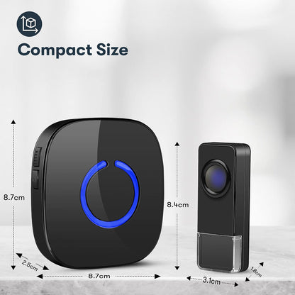 Wireless Flashing Doorbell with 2 Plugin Receivers | NDIS Alert Aid