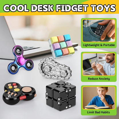 Adult Sensory Fidget Toys Set (5-Pack) | NDIS Focus & Calm Aid