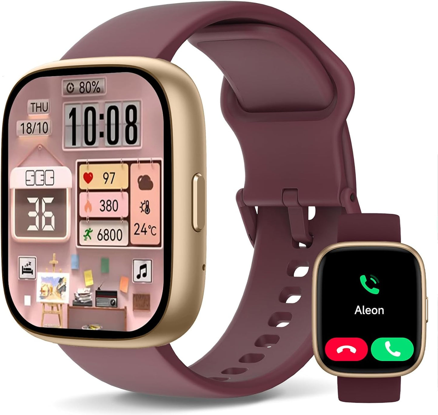 1.83" Smartwatch with Alexa & Bluetooth Calling | NDIS Daily Aid