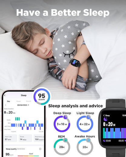 Kids 1.8" Touchscreen Smartwatch | NDIS Routine & Prompting Aid