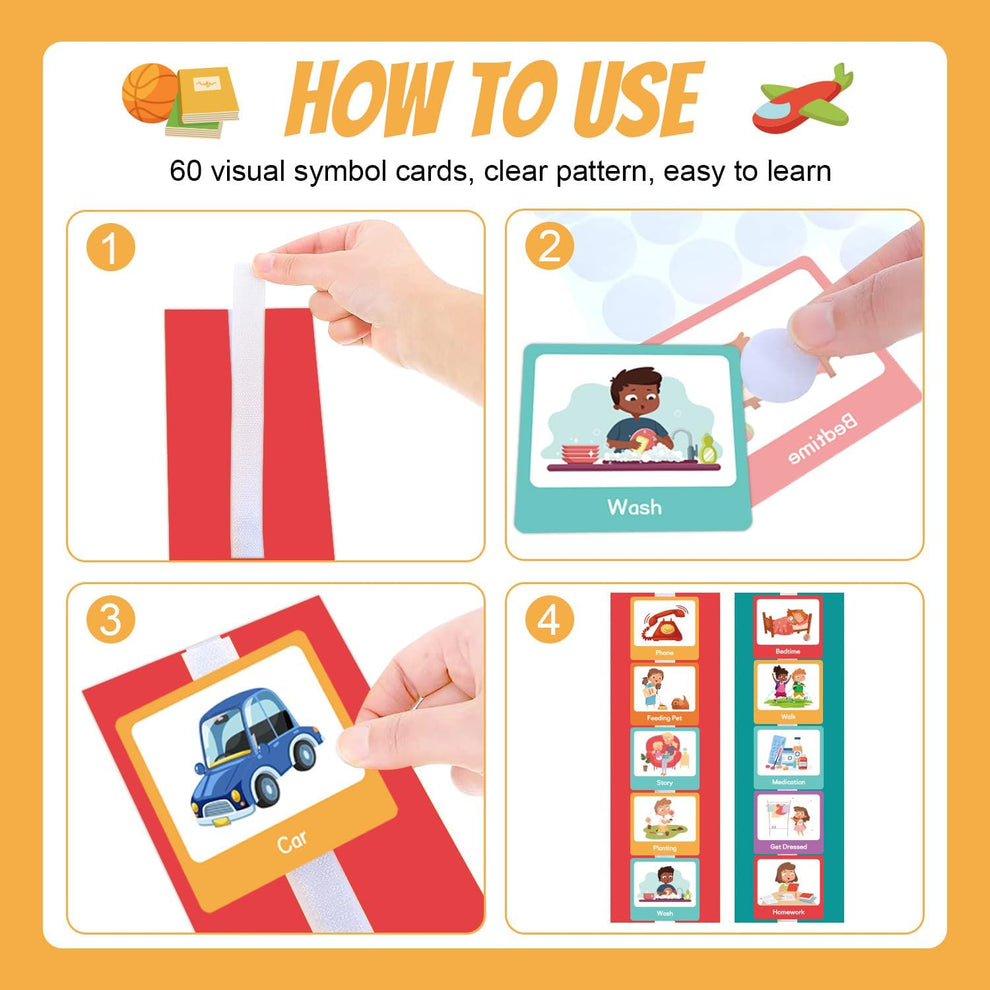Visual Daily Schedule & Communication Kit (72 Pcs) | NDIS Routine Aid