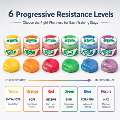 Therapy Putty Hand Rehab Kit (6 Resistance Levels) | NDIS Sensory Aid