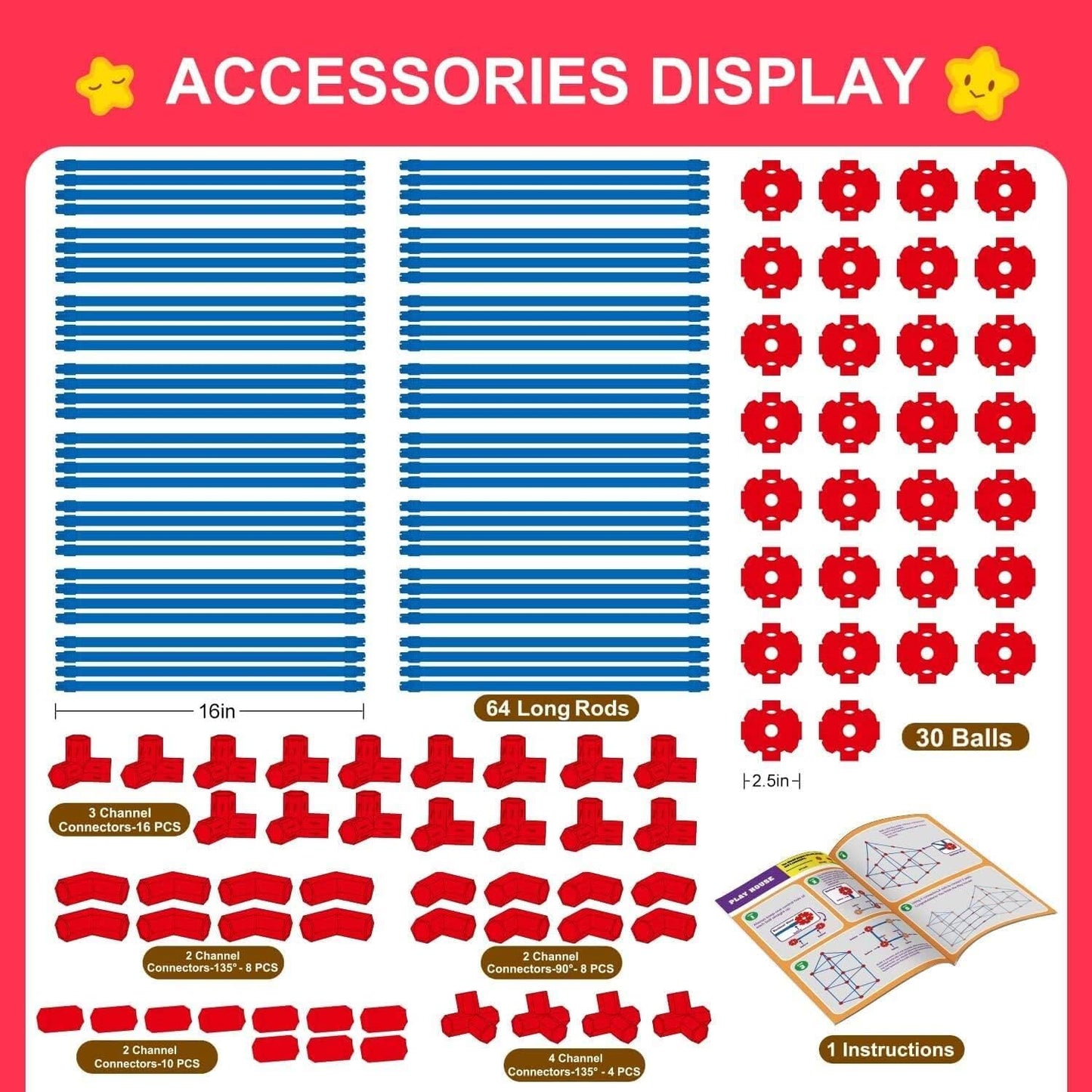 OleFun 140pc Sensory Fort Building Kit | NDIS Den Aid