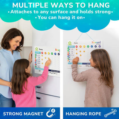 Magnetic Visual Routine & Chore Reward Chart (186 Magnets) | NDIS Daily Living Aid