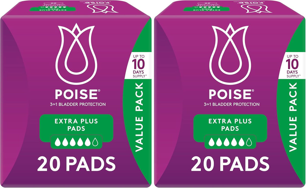 Poise Extra Plus Pads (40pk) | NDIS Continence Aid