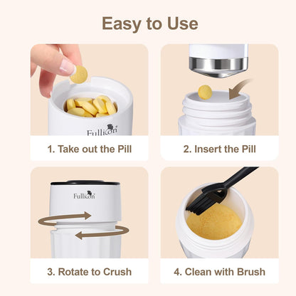 Fullicon 2-in-1 Pill Crusher & Storage | NDIS Dysphagia Aid