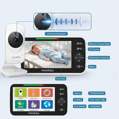 HelloBaby 5" Video Safety Monitor | NDIS Remote Carer Alert Aid