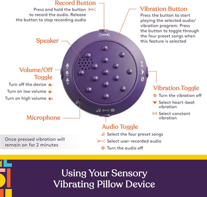 Unicorn Vibrating Pillow (Textured) | NDIS Kids Sensory Aid