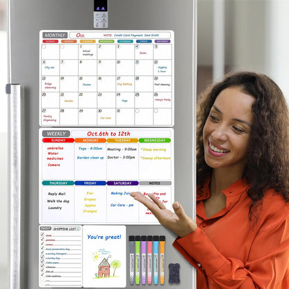 Magnetic Dry Erase Calendar & Planner Set | NDIS Visual Schedule